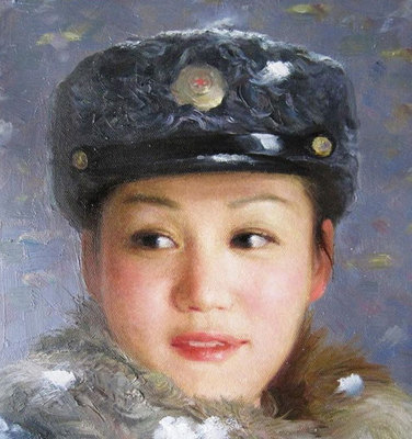 婉约清纯：朝鲜油画里的美女们（组图）
